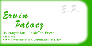 ervin palocz business card